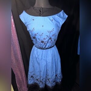 Chic Star Black Gothic Roses Pin-up Retro Style Dress